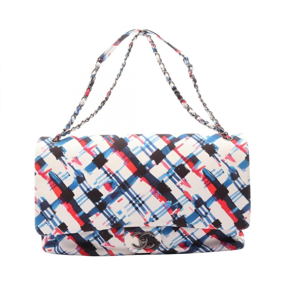 Chanel Airline Shoulder Bag/Handbag, Canvas, Women's, White/Multicolor